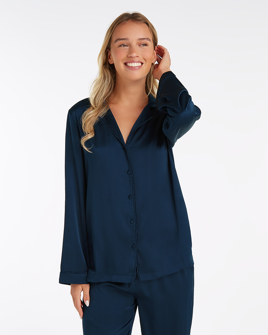 Soiré Midnight Silk Pyjama Set