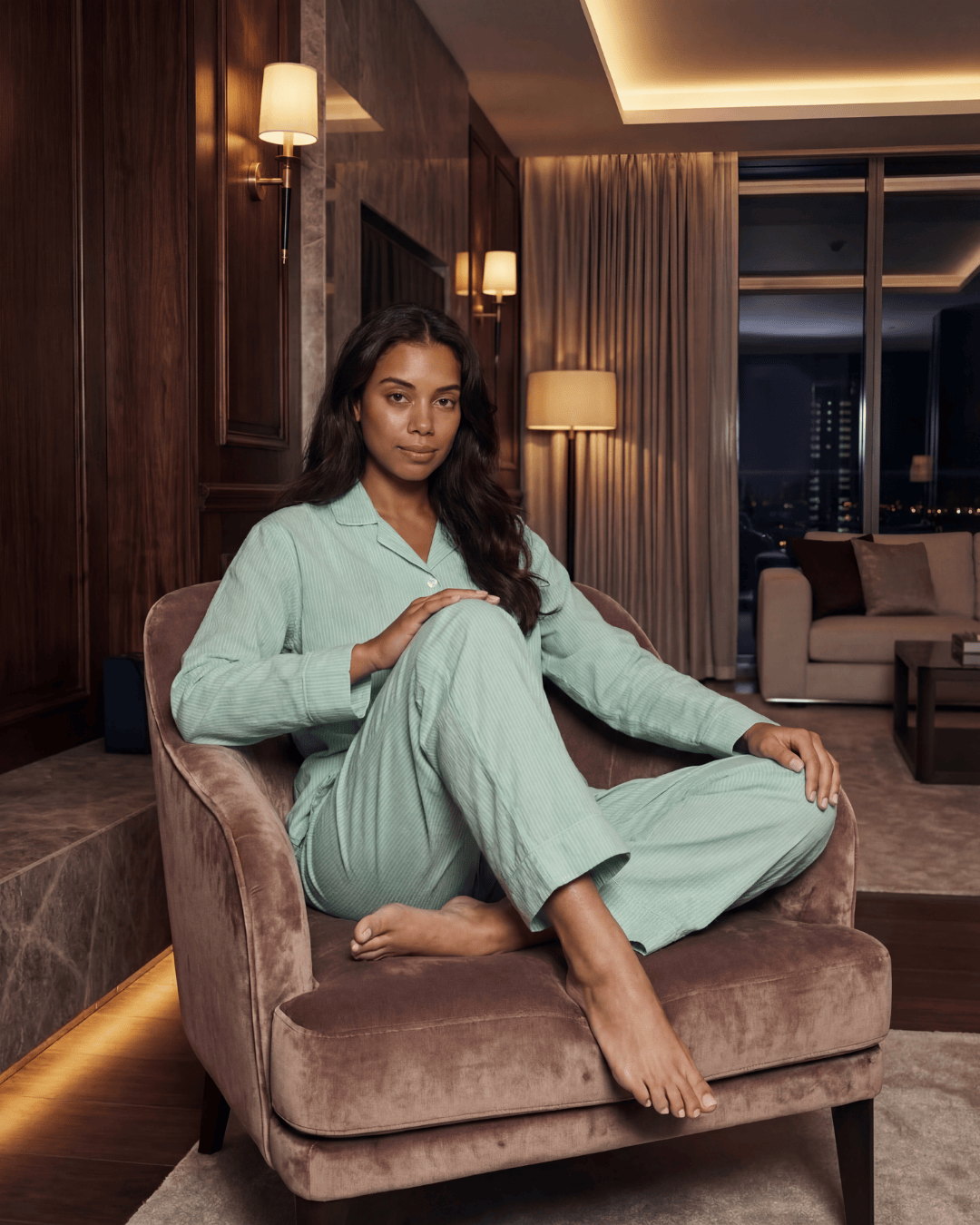 Γlise Striped Pyjama Set