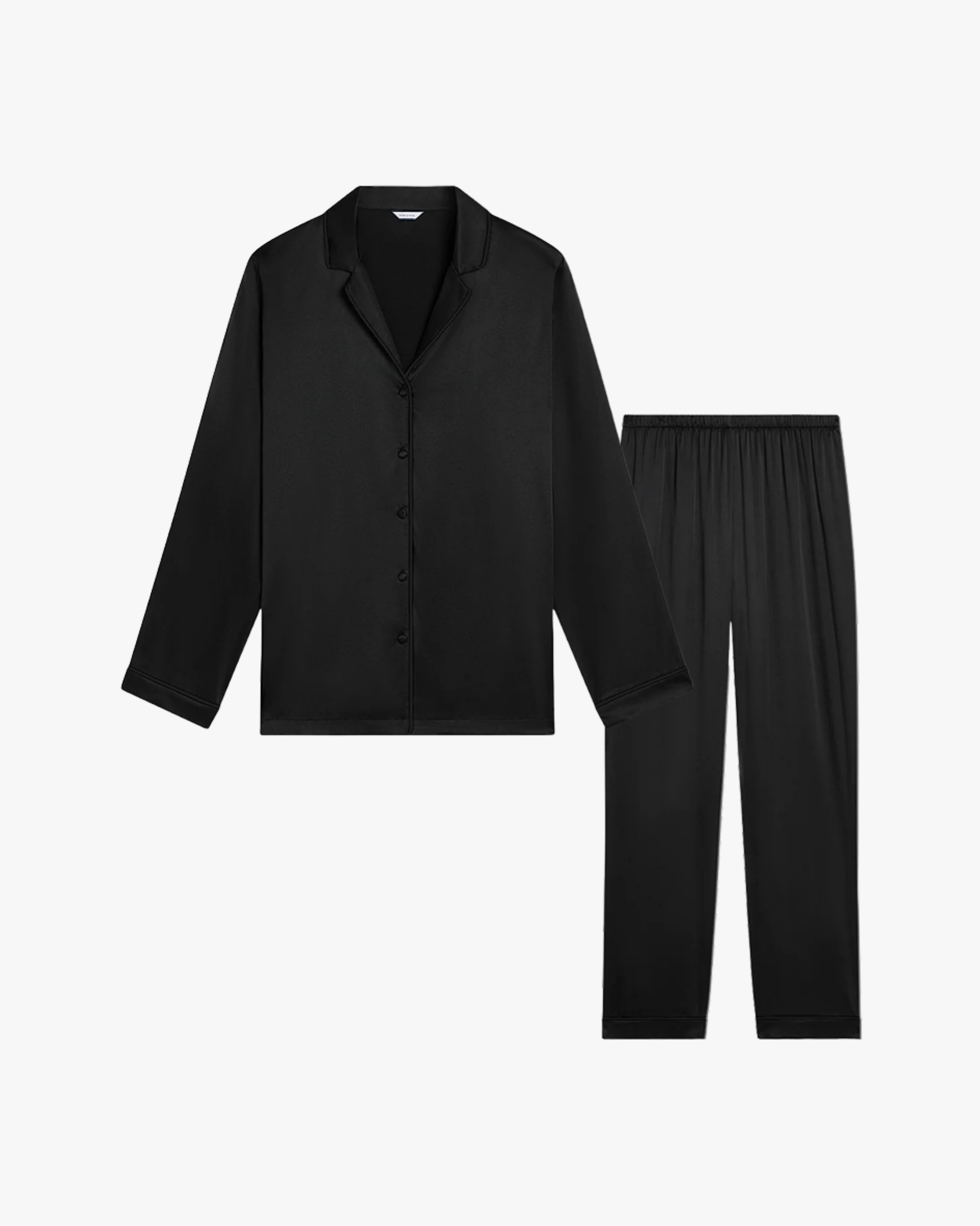 Soiré Noir Silk Pyjama Set